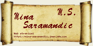 Mina Saramandić vizit kartica